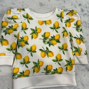 Janie and Jack lemon sweatshirt